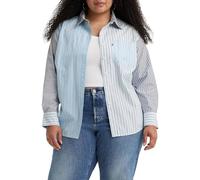 Levi's Women's Plus Size Nola Oversized Shirt, Lorelai Stripe Omphalodes, 3XL