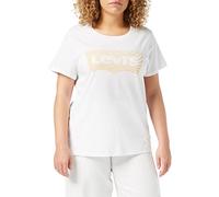 Levi's Women's Pl Perfect Tee T-Shirt, PL Wavy BW Fill White +, XL Plus