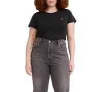 Levi's Women's Plus Size SS Baby Tee T-Shirt, Caviar, 3XL