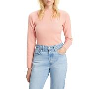 Levi's Women's Pullover Crew Rib Sweater Sweatshirt Knit Sweater Light Pink XS