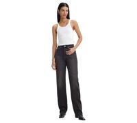 Levi's Women's Ribcage Full Length Denim Jeans, Colour Static Noise Overloa, Size 25 30, Static Noise Overloa, 25W x 30L