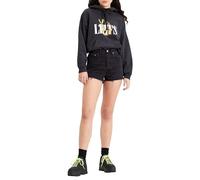 Levi's Women's Ribcage Shorts Denim Shorts Black Lake (Black) 32