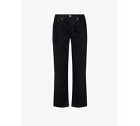 Levis Womens Rinsed Blacktop 501 Cropped Straight-leg Mid-rise Jeans 26/30