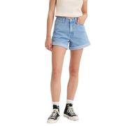 LEVIS Women's Rolled 80S MOM Shorts MED Indigo-Flat Finish, Back to Blue, 2