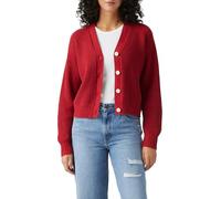 Levi's Women's Snowflake Cardigan Sweater, Scarlet Smile, S