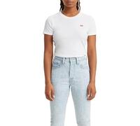Levi's Women's Ss Rib Baby Tee T-Shirt, White +, M