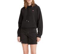 Levi's Women's Standard Sweatshirt Hoodie, Caviar, XXS