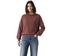 Levi's Women's Sweatshirt Heritage Crew Neck in Cotton, Standard Fit, Red (H225 Garment Dye And), XS