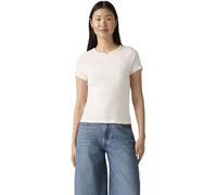Levi's Women's T-Shirt Dry Goods Pointelle Tee Ribbed, Slim Fit, Off White (Gardenia), S