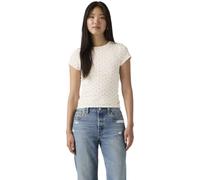 Levi's Women's T-Shirt Dry Goods Pointelle with Stretch, Slim Fit, Pink (Abbey Ditsy Coral Bl), XS