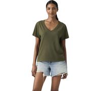 Levi's Women's T-Shirt with V-Neck, Standard Fit, Green (Deep Depths), L