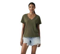 Levi's Women's T-Shirt with V-Neck, Standard Fit, Green (Deep Depths), M