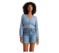 Levi's Women's Tamara Long Sleeve Shirt Long Sleeve Blouse, Blue, XS