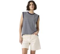 Levi's Women's Tank Top Boxy in Cotton, Basic, Blue (Emmi Stripe Peacoat), S
