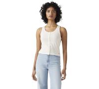Levi's Women's Tank Top Dry Goods Pointelle with Crew Neck, Slim Fit, Off White (Gardenia), L