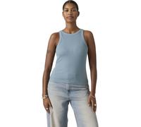 Levi's Women's Tank Top Essential Racer with Stretch, Slim Fit, Blue (Garment Dye Fa191913), L