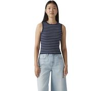Levi's Women's Tank Top Ocean with Crew Neck, Slim Fit, Blue (Jules Stripe Navy Bl), S