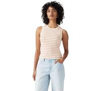 Levi's Women's Tank Top Ocean with Crew Neck, Slim Fit, Multicolor (Jules Stripe Egret E), S