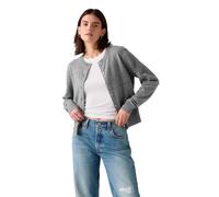 Levi's Women's Tara Super Soft Crewneck Cardi Cardigan Sweater, Dark Heather Grey Br, L