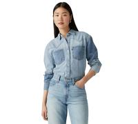 Levis Women's Teodora Denim Lightweight Shirt - Light Blue - 6 UK - Light Blue - 60% Lyocell/40% Cotton