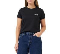 Levi's Women's The Perfect Tee- Chest Batwing Logo T-Shirt, Batwing Outline Caviar, XXS