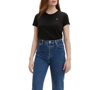 Levi's Women's The Perfect Tee- Core Chesthit Logo T-Shirt, Mineral Black, M