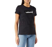 Levi's Women's The Perfect Tee- Large Batwing Logo T-Shirt, Black Agate, XS