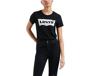 Levi's Women's The Perfect Tee- Large Batwing Logo T-Shirt, Holiday Tee Black, XXS