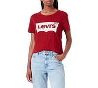 Levi's Women's The Perfect Tee- Large Batwing T-Shirt, Red Batwing Sun Dried Tomato Red, M