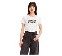 Levi's Women's The Perfect Tee- Pattern Batwing Logo T-Shirt, Floral Batwing - Bright White, XS