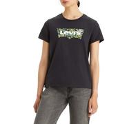 Levi's Women's The Perfect Tee- Pattern Batwing Logo T-Shirt, Kinsley Floral Bw Fill Caviar, XXS
