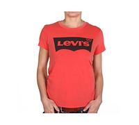 Levi's Women's The Perfect Tee- Pattern Batwing Logo T-Shirt, Pink (Better Batwing Flame Scarlet Pink Scarlet), S