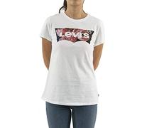 Levi's Women's The Perfect Tee- Pattern Batwing Logo T-Shirt, White (Hsmk Photo Film White 0631), L