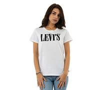 Levi's Women's The Perfect Tee- Serif Logo T-Shirt, Serif White, S