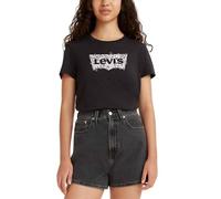 Levi's Women's The Perfect Tee T-Shirt, Graphic Batwing Logo Blacks, Bw Mara Floral Fill, XS