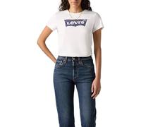 Levi's Women's The Perfect Tee T-Shirt, Maya Fuzzy Dot Bw Fi, S