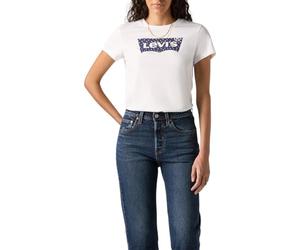Levi's Women's The Perfect Tee T-Shirt, Maya Fuzzy Dot Bw Fi, XXS