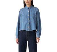 Levi's Women's Tyla Lightweight Shirt Bright Mid Stone Blue XL