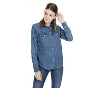 Levi's Women's Ultimate Western Shirt Blouse Livin' Large (Blue) X-Large