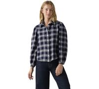 Levi's Women's Western Shirt Journey with Button Placket, Standard Fit, Blue (Alarcon Plaid Navy), L