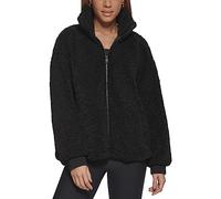 Levi's Women's Zip Up Sherpa Teddy Jacket (Standard & Plus Sizes), Black, L