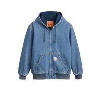 Levi's Workwear capsule potrero hooded denim bomber jacket relaxed fit in mid wash