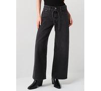 Levi's Xl Straight Jeans - Influential Lady Black, Black, Size 29, Inside Leg 29, Women Black