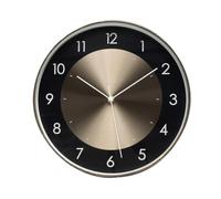 Levitantes Black Aluminium Wall Clock 30 cm, Continuous Movement - Ideal for Decoration and Time Control in Indoor Spaces.