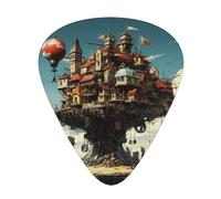 Levitating Cities Printed guitar picks - three thicknesses: thin, medium and thick, suitable for electric guitar, bass and ukulele.