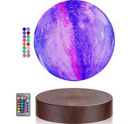 Levitating Galaxy Moon Lamp, 16 Colors Magnetic Levitation 3D Printing Moon LED Light with Remote Control, Floating and Spinning in Air Night Lights for Room Decor, Birthday Christmas Gifts