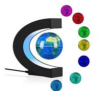Levitating Globe Multi-Color Changing Rotating Floating Globe with LED Light Magnetic Levitation World Map Globes Night Lights Desk Decoration Lamp Unique Gifts