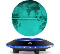 Levitating Globe, Rotating Floating Globe 6 Inches Magnetic Levitation World Map Globe Lamp, Cool Gifts for Christmas, Birthday, Home Office Decor (7 Colors Changing)