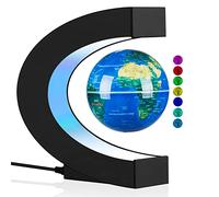 Levitating Globe with LED Lights, Multi-Color Changing Magnetic Levitation Globe Rotating Floating World Map Globe Lamp Office Home Desk Decoration Gadget for Friend Birthday Gifts