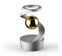 Levitating Gyroscope Ornament, Anti-gravity Rotating Dynamic Balance Desktop Toy, Unique Optical Illusion Effect, Alleviates Stress and Anxiety, Office Desk Decoration. gray